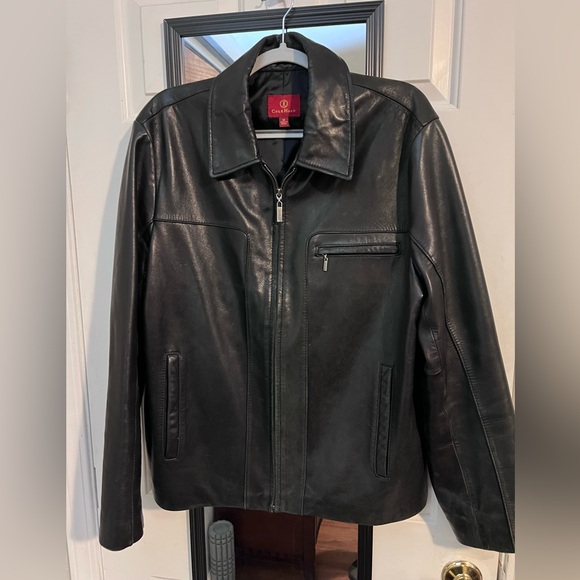 Cole Haan Black Leather Lamb Skin Jacket - Super Soft! Size M - Picture 1 of 10